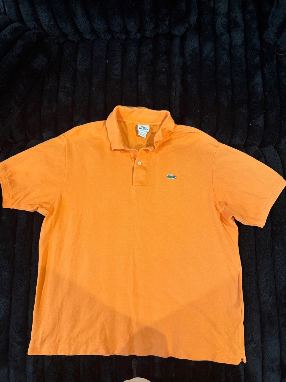 Lacoste Orange Short-Sleeve Pique Polo Shirt